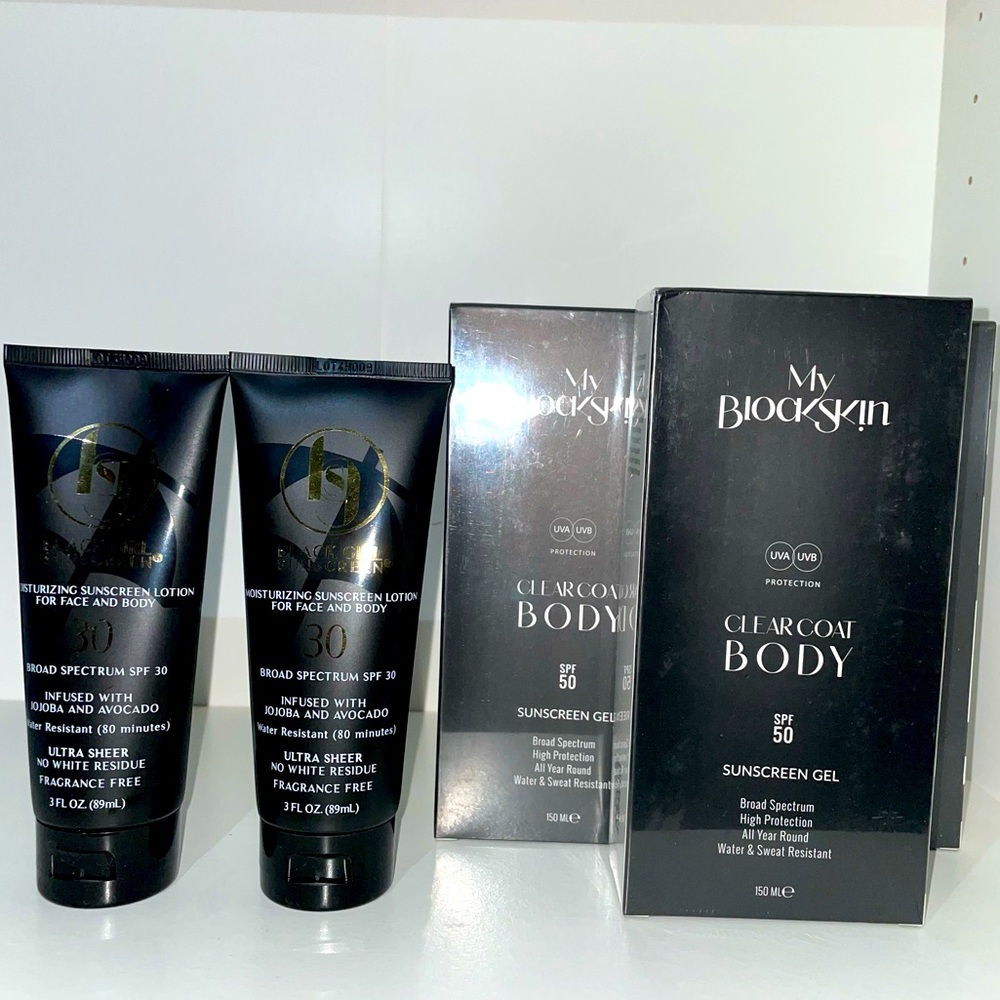 Sunscreen Bundle 2 Bottles of Black Girl Sunscreen & 3 Bottles of My Block Skin